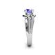 6 - Aimee Signature Tanzanite and Diamond Bypass Halo Engagement Ring 