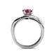 5 - Aimee Signature Pink Tourmaline and Diamond Bypass Halo Engagement Ring 