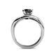 5 - Aimee Signature Black and White Diamond Bypass Halo Engagement Ring 