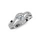 3 - Aimee Signature Diamond Bypass Halo Engagement Ring 