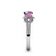 6 - Levana Signature Pink Sapphire and Diamond Halo Engagement Ring 