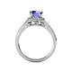 5 - Levana Signature Diamond and Tanzanite Halo Engagement Ring 