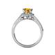 5 - Levana Signature Citrine and Diamond Halo Engagement Ring 