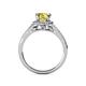 5 - Levana Signature Round Yellow Sapphire and Diamond Halo Engagement Ring 