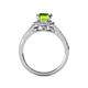5 - Levana Signature Peridot and Diamond Halo Engagement Ring 