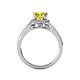 5 - Levana Signature Yellow and White Diamond Halo Engagement Ring 