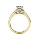 5 - Levana Signature Aquamarine and Diamond Halo Engagement Ring 