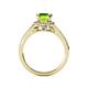 5 - Levana Signature Peridot and Diamond Halo Engagement Ring 