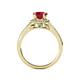 5 - Levana Signature Ruby and Diamond Halo Engagement Ring 