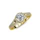 3 - Levana Signature Round Diamond Halo Engagement Ring 