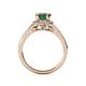 5 - Levana Signature Diamond and Lab Created Alexandrite Halo Engagement Ring 