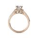 5 - Levana Signature Round Diamond Halo Engagement Ring 