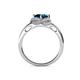 5 - Anneka Signature Blue and White Diamond Halo Engagement Ring 