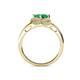 5 - Anneka Signature Emerald and Diamond Halo Engagement Ring 
