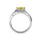 5 - Anneka Signature Yellow and White Diamond Halo Engagement Ring 