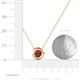 3 - Arela 5.40 mm Round Ruby Donut Bezel Solitaire Pendant Necklace 