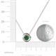 3 - Arela 5.40 mm Round Lab Created Alexandrite Donut Bezel Solitaire Pendant Necklace 