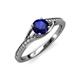 4 - Grianne Signature Blue Sapphire and Diamond Engagement Ring 