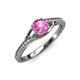 4 - Grianne Signature Pink Sapphire and Diamond Engagement Ring 
