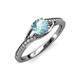 4 - Grianne Signature Aquamarine and Diamond Engagement Ring 
