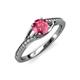 4 - Grianne Signature Pink Tourmaline and Diamond Engagement Ring 
