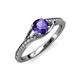 4 - Grianne Signature Iolite and Diamond Engagement Ring 