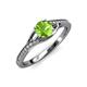 4 - Grianne Signature Peridot and Diamond Engagement Ring 
