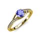 4 - Grianne Signature Tanzanite and Diamond Engagement Ring 