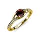 4 - Grianne Signature Red Garnet and Diamond Engagement Ring 