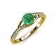 4 - Grianne Signature Emerald and Diamond Engagement Ring 