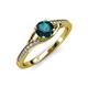 4 - Grianne Signature London Blue Topaz and Diamond Engagement Ring 