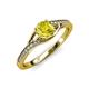 4 - Grianne Signature Yellow and White Diamond Engagement Ring 