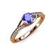 4 - Grianne Signature Tanzanite and Diamond Engagement Ring 