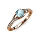 4 - Grianne Signature Aquamarine and Diamond Engagement Ring 