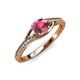 4 - Grianne Signature Rhodolite Garnet and Diamond Engagement Ring 