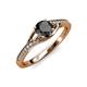 4 - Grianne Signature Black and White Diamond Engagement Ring 