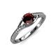 4 - Grianne Signature Red Garnet and Diamond Engagement Ring 