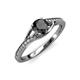 4 - Grianne Signature Black and White Diamond Engagement Ring 
