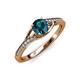 4 - Grianne Signature Blue and White Diamond Engagement Ring 