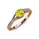 4 - Grianne Signature Yellow and White Diamond Engagement Ring 