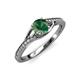 4 - Grianne Signature Diamond and Lab Created Alexandrite Engagement Ring 