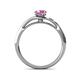 5 - Grianne Signature Pink Sapphire and Diamond Engagement Ring 