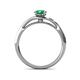 5 - Grianne Signature Emerald and Diamond Engagement Ring 