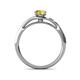 5 - Grianne Signature Yellow Sapphire and Diamond Engagement Ring 