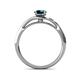 5 - Grianne Signature London Blue Topaz and Diamond Engagement Ring 
