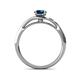 5 - Grianne Signature Blue and White Diamond Engagement Ring 
