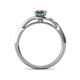 5 - Grianne Signature Diamond and Lab Created Alexandrite Engagement Ring 