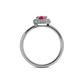 5 - Alaina Signature Pink Tourmaline and Diamond Halo Engagement Ring 