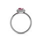 5 - Alaina Signature Rhodolite Garnet and Diamond Halo Engagement Ring 