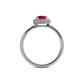 5 - Alaina Signature Ruby and Diamond Halo Engagement Ring 